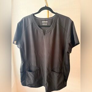 Scrubstar Black Scrub Top Performance Fit | XL / XG